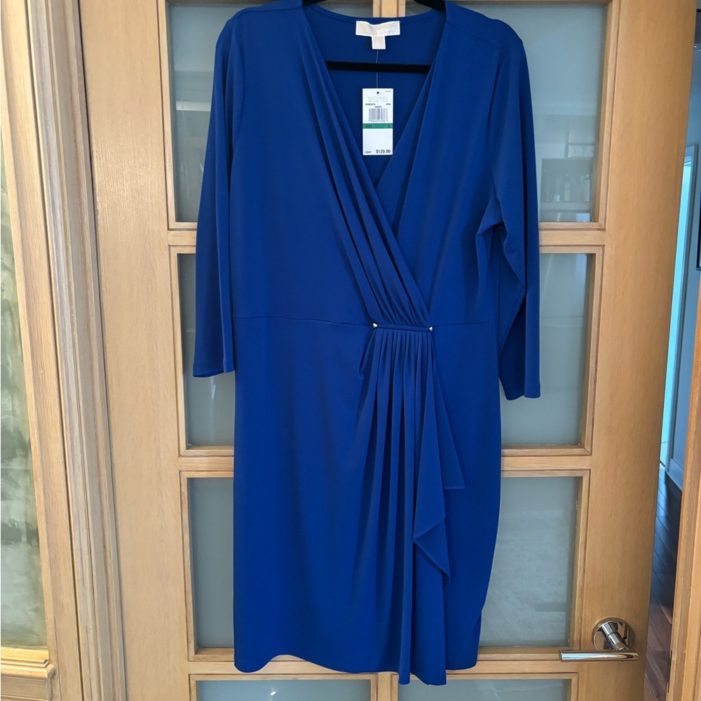 Michael Kors Royal Blue Long Sleeve Dress NWT